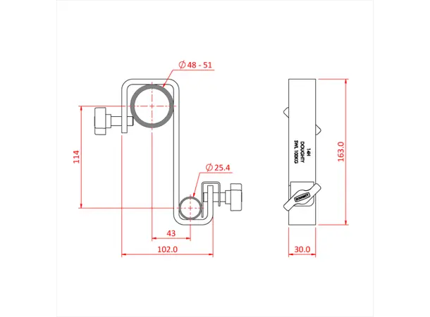 Doughty T63753 BARREL BRACKET FOR SIX TRACK 