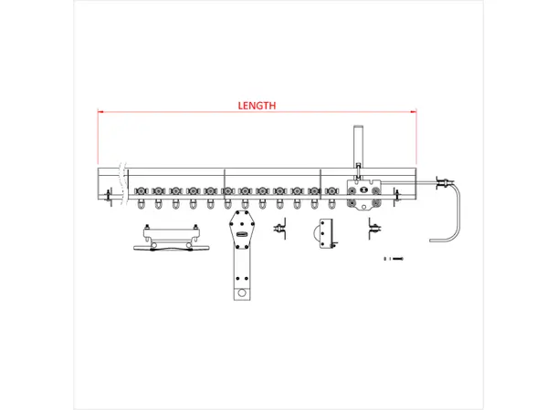 Doughty T63919 15.0M LINE OPERATED SIX TRACK KIT 