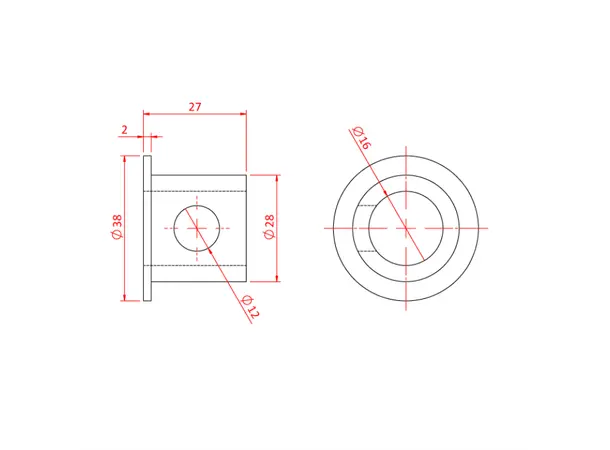 Doughty T74100 ADAPTOR TV-MINI (29mm - 16mm) 