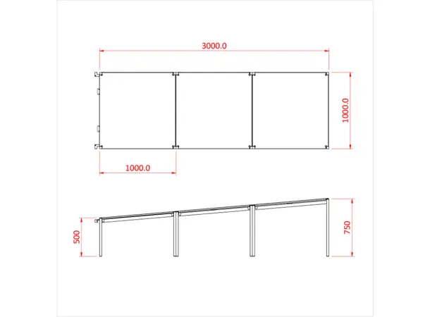 Doughty T77910 EASYDECK RAMP SYSTEM (500mm-750mm) 