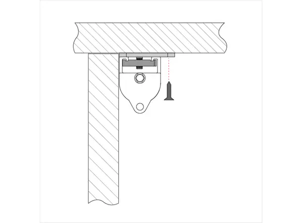 Doughty T81120 DOUGHTY RAIL - CORNER CEILING BRACKET 