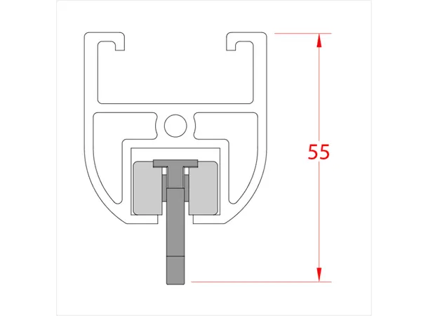 Doughty T81200 DOUGHTY RAIL - BALL RACED RUNNER 