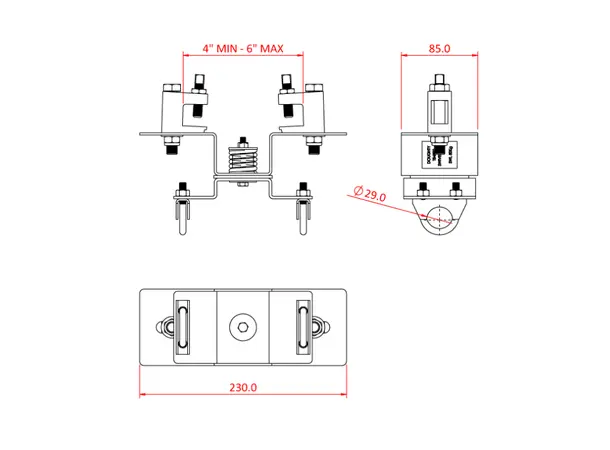 Doughty T84511 SWIVEL ARM - GIRDER MOUNTED 