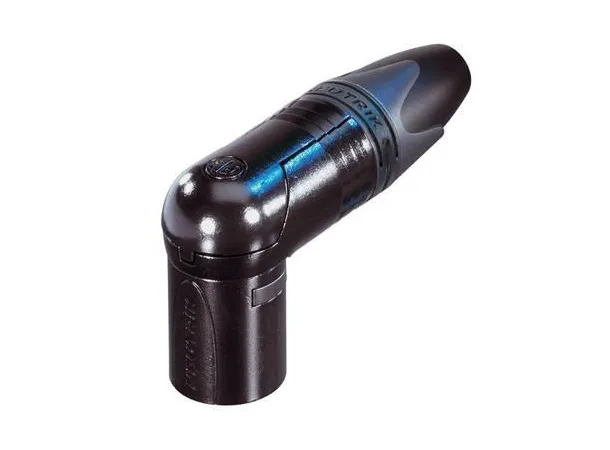 Neutrik NC3MRX-BAG XLR 3-pin MALE Black, Vinklet 