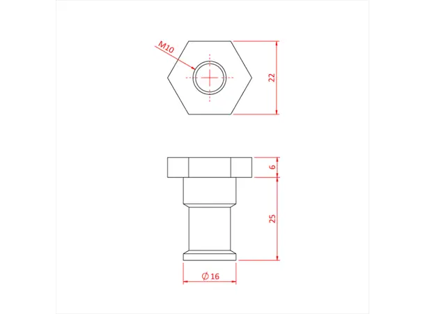 Doughty G1179 SNAP-IN M10 LOW PROFILE SOCKET 