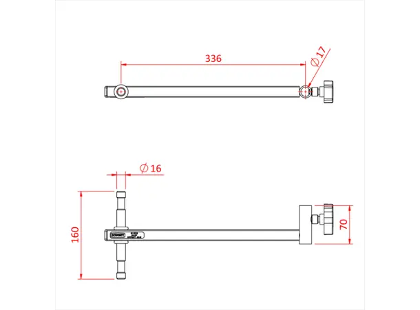 Doughty G1330 BABY OFFSET ARM 