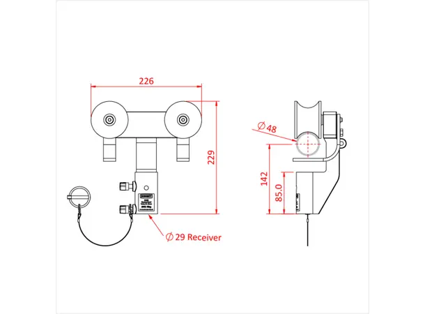 Doughty G1642 BRAKED BARREL TROLLEY 