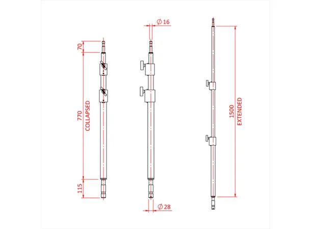 Doughty G202301 60" DOUBLE RISER POLE SET Shadow Range 