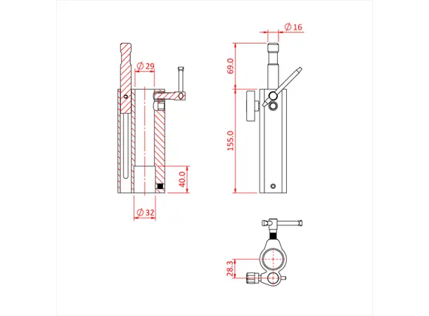 Doughty G206001 THREE FUNCTION MULTIHEAD TOP (Black) 