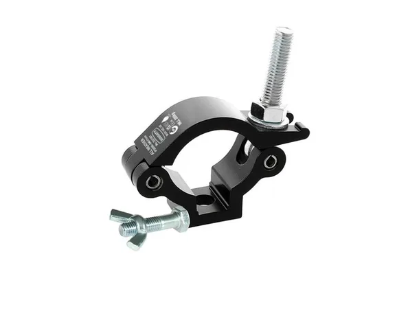 Doughty SLIMLINE LW HOOK CLAMP, Black STAINLESS STEEL FIXINGS 