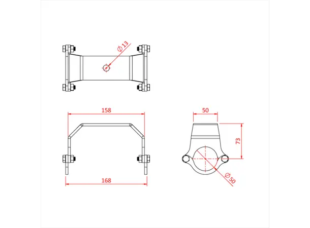 Doughty T30415 DEMOUNTABLE GRID HANGER (Black) 