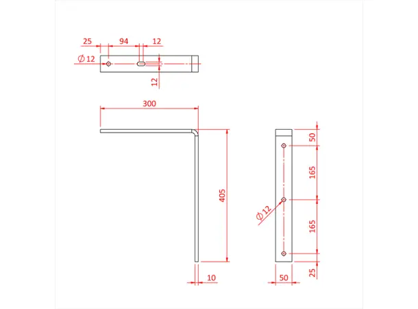 Doughty T33900 WALL BRACKET (Heavy duty) 