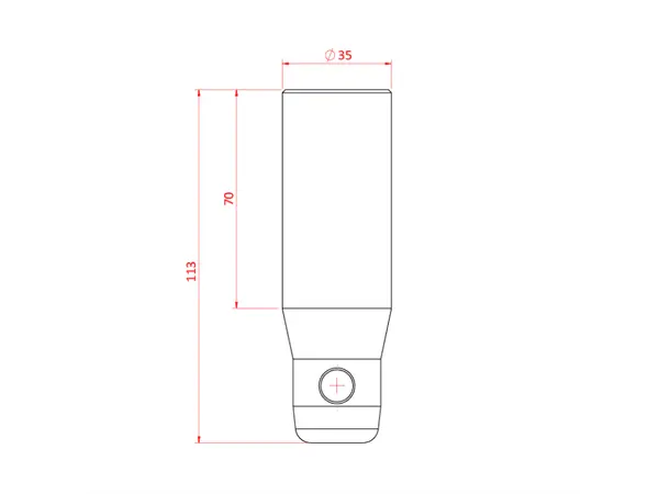 Doughty T45837 35MM SPEAKER SPIGOT WITH HALF CONNECTOR 
