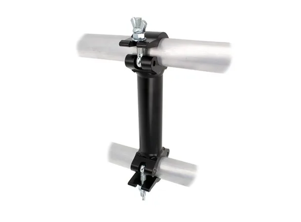 Doughty T57341 PARALLEL PIPE TO PIPE COUPLER (250mm centres) (Black) 