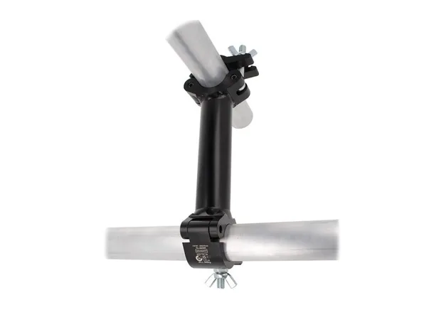 Doughty T57371 PIPE TO PIPE COUPLER 90 degree (750mm centres) (Black) 