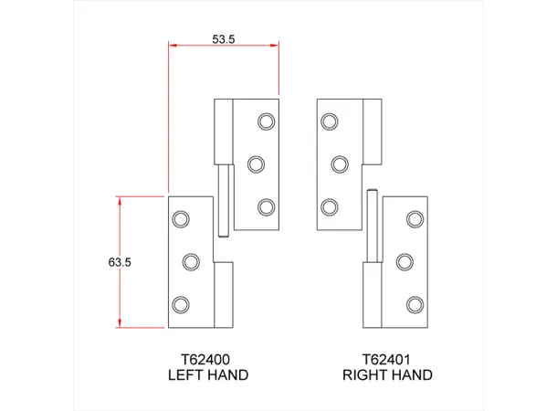 Doughty T62401 HINGE 2.5" (lift off type) R/H 