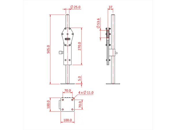 Doughty T63825 FLOOR FIXING HANDLINE PULLEY 