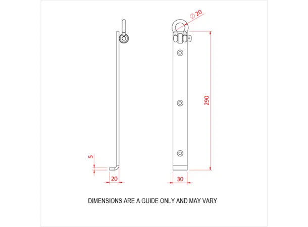 Doughty T64200 LONG FLYING IRON LIPPED (c/w 8mm shackle) 