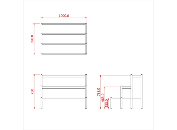 Doughty T76505 EASYDECK SINGLE STEP MODULE 250mm HIGH 