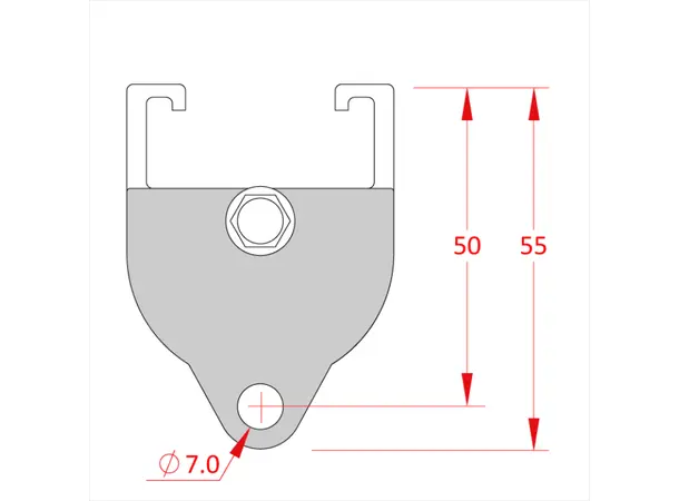 Doughty T81160 DOUGHTY RAIL - END STOP PLATE 
