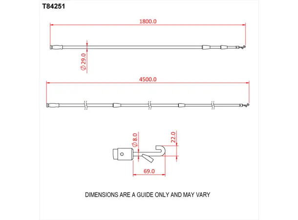 Doughty T84251 4.6M TELESCOPIC OPERATORS POLE (3 section) 