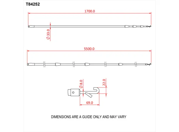 Doughty T84251 4.6M TELESCOPIC OPERATORS POLE (3 section) 