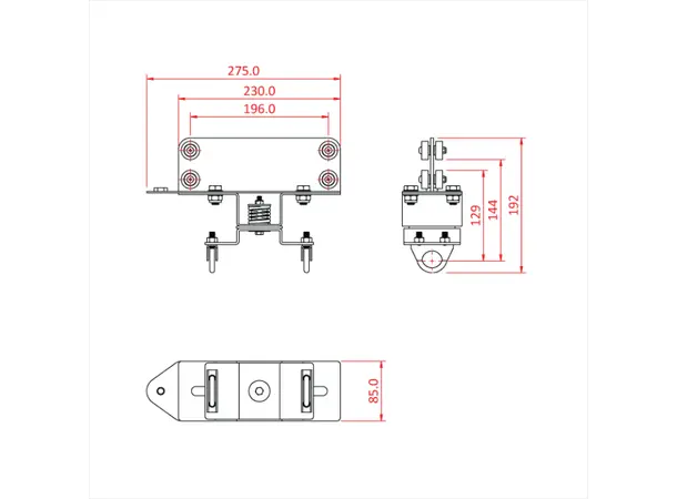 Doughty T84520 SIXTRACK SWIVEL ARM 