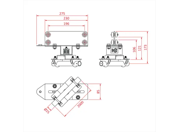 Doughty T84520 SIXTRACK SWIVEL ARM 