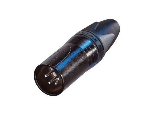 Neutrik NC4MXX-BAG XLR plugg 4P Han Sort 