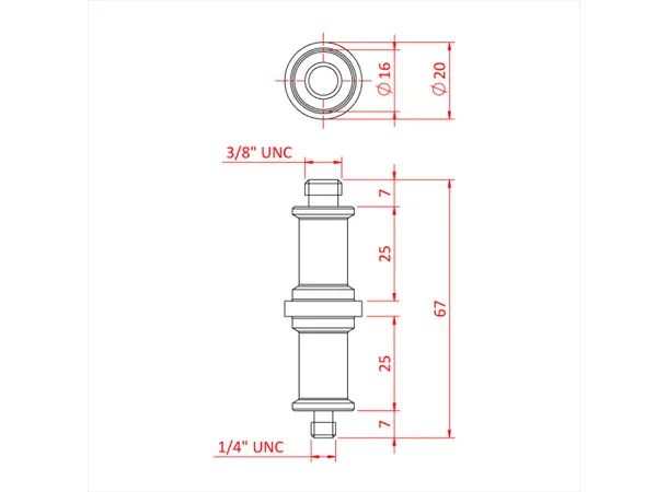 Doughty G1182 SNAP-IN 3/8 X 1/4 UNC SPIGOT 