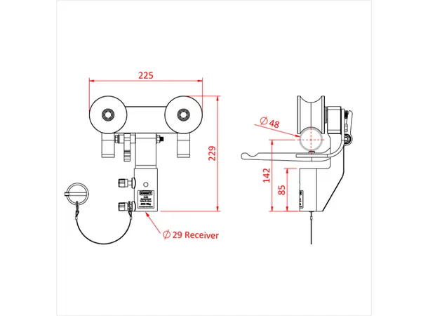 Doughty G1600 STANDARD BARREL TROLLEY 