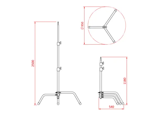 Doughty G200601 'C' STAND 30" SHADOW RANGE 