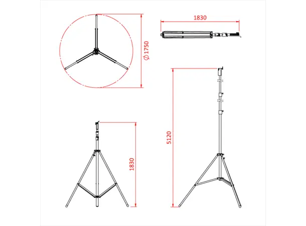 Doughty G205001 WIDE BASE HI-COMBO STAND Shadow Range 