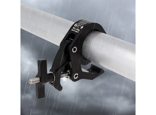 Doughty LIGHTWEIGHT QT CLAMP, Black STAINLESS STEEL FIXINGS 