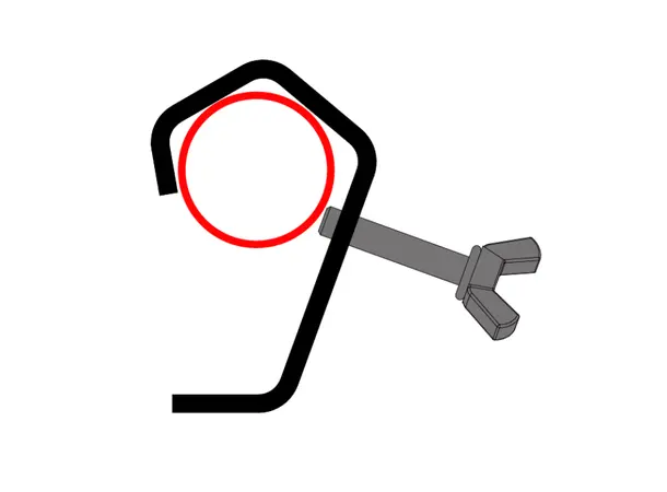 Doughty T21101 HOOK CLAMP UNIVERSAL 20-50mm (Black) 