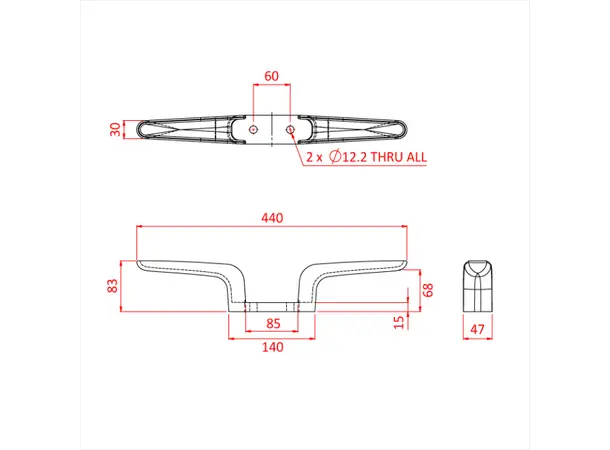 Doughty T41904 300MM FLYRAIL CLEAT 