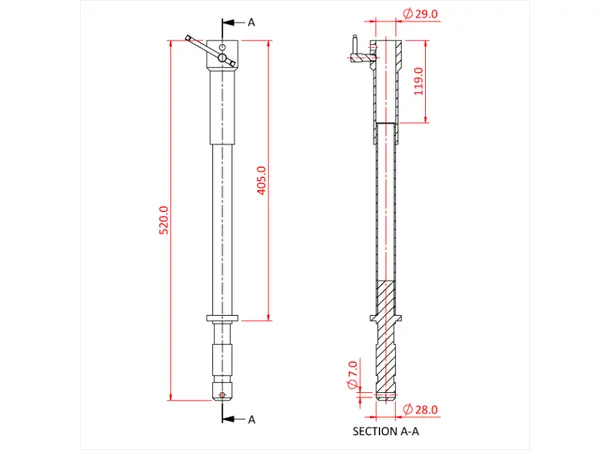 Doughty T44460 270mm LOW LIFT 29mm Spigot/Receiver 