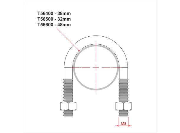 Doughty T56500 32mm "U" BOLT 