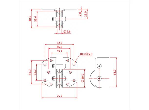 Doughty T63777 SINGLE GUIDE PULLEY 