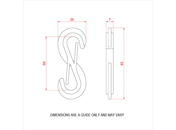 Doughty T63796 NYLON TWINHOOK 