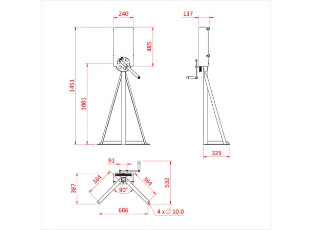 Doughty T63841 TRACK DRIVE - HAND OPERATED - FLOOR MOUNTED 