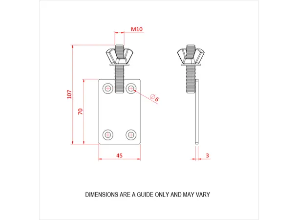 Doughty T64700 PEG PLATE M10 
