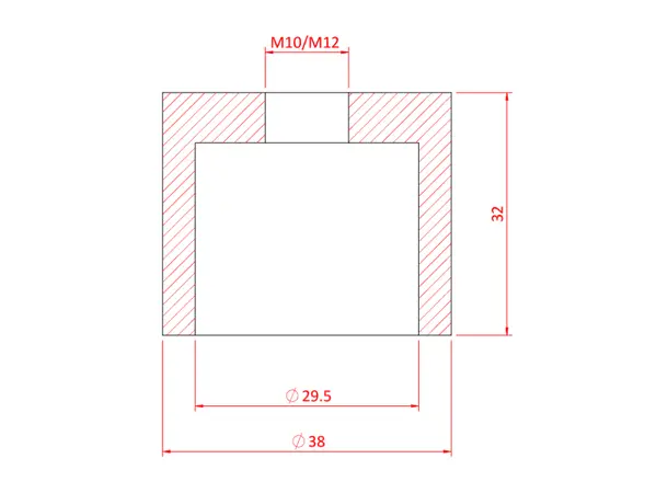Doughty T73103 M12 SPIGOT CAP (steel) 