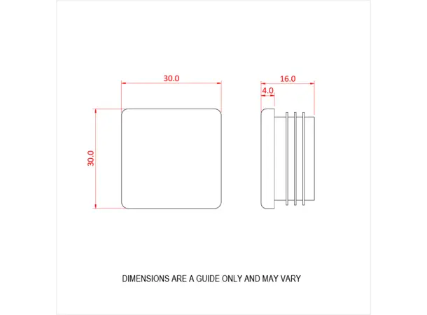 Doughty T77700 EASYDECK 30mm X 30mm END CAP 