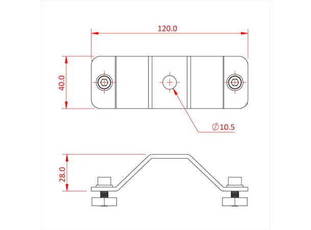 Doughty T81140 DOUGHTY RAIL - 25MM TOP HAT 