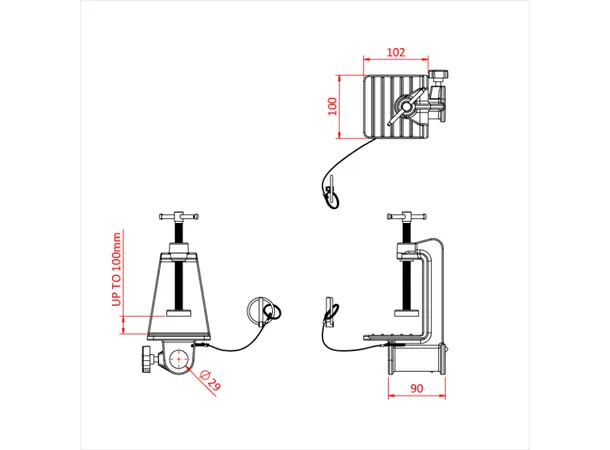 Doughty G1001 FLAT CLAMP 4.5" CAST ALUMINIUM 