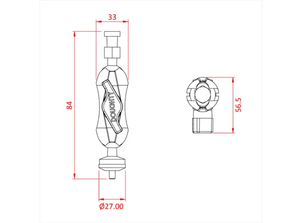 Doughty G1155 SUPER KNUCKLE with Snap In Hex Pin 