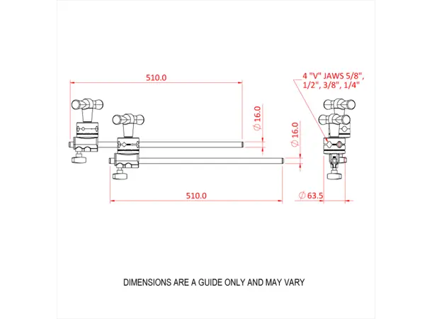 Doughty G1245 DOUBLE EXTENSION 40" WITH TWO GOBO HEADS 