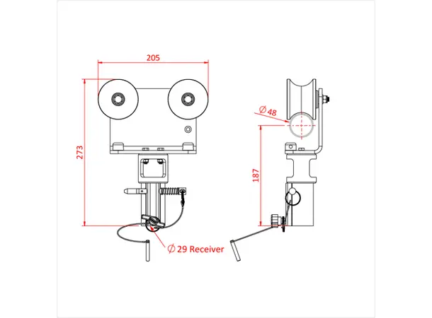 Doughty G1645 SLIMLINE BRAKED BARREL TROLLEY 