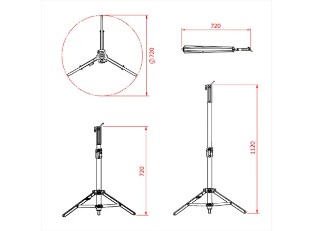 Doughty G203001 MINI COMBO STAND (SINGLE RISER) Shadow Range 